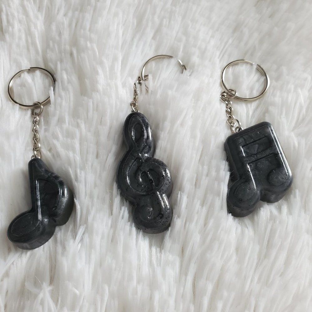 Music Note Keychain, Bookbag Charm - Picture 1 of 13